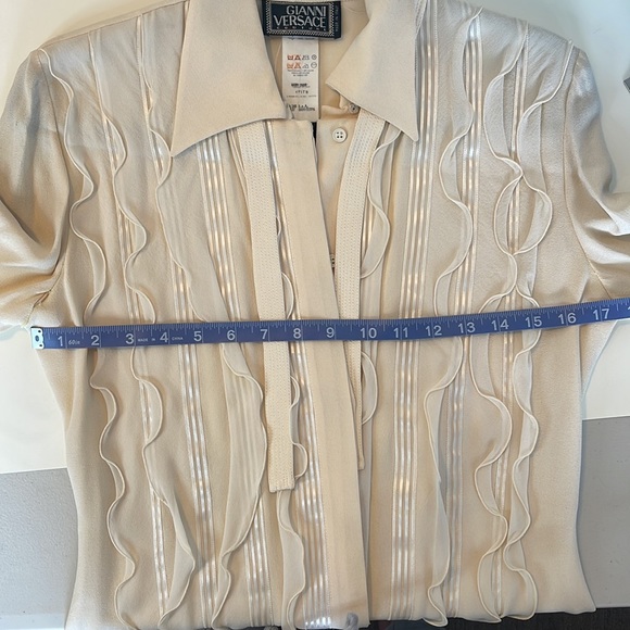 VINTAGE GIANNI VERSACE DRESS couture dress beige color, very good condition. - Picture 14 of 15